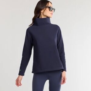Excellent Condition! Dudley Stephens Vello Fleece Greenpoint Turtleneck Navy, XS